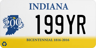 IN license plate 199YR