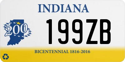 IN license plate 199ZB