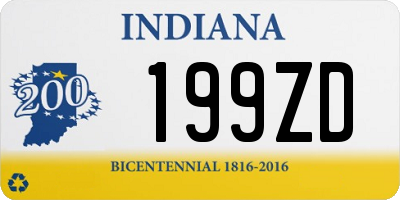 IN license plate 199ZD