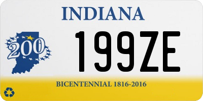 IN license plate 199ZE