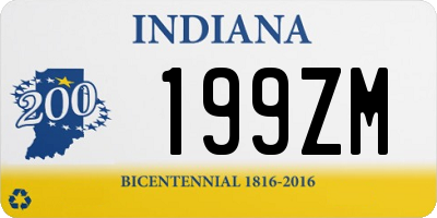 IN license plate 199ZM