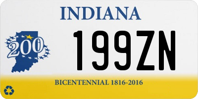 IN license plate 199ZN