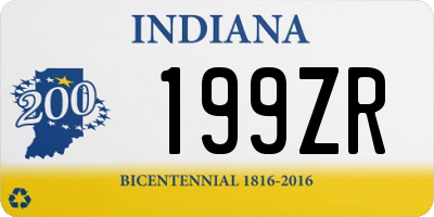 IN license plate 199ZR