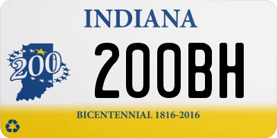 IN license plate 200BH