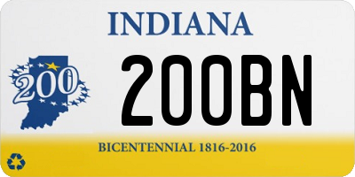 IN license plate 200BN