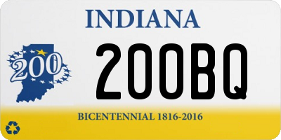 IN license plate 200BQ