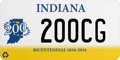 IN license plate 200CG