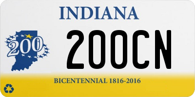 IN license plate 200CN