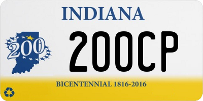 IN license plate 200CP