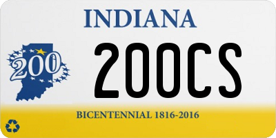 IN license plate 200CS