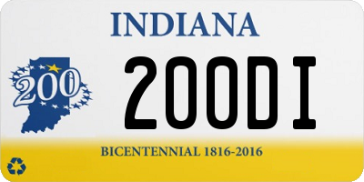 IN license plate 200DI