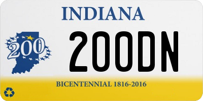 IN license plate 200DN