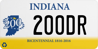 IN license plate 200DR