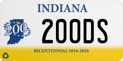 IN license plate 200DS