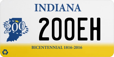 IN license plate 200EH