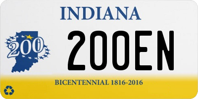 IN license plate 200EN