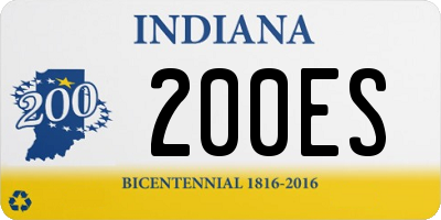 IN license plate 200ES