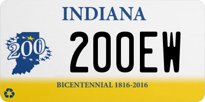 IN license plate 200EW