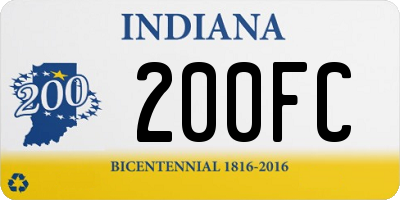 IN license plate 200FC