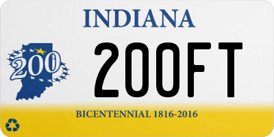 IN license plate 200FT