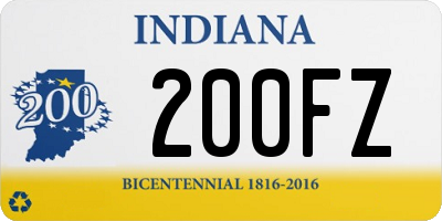 IN license plate 200FZ