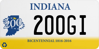 IN license plate 200GI