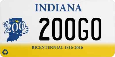 IN license plate 200GO