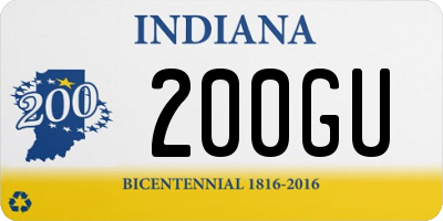 IN license plate 200GU