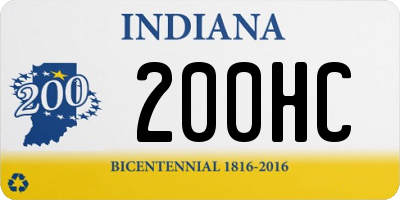 IN license plate 200HC