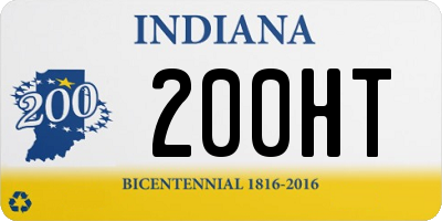 IN license plate 200HT