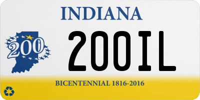 IN license plate 200IL