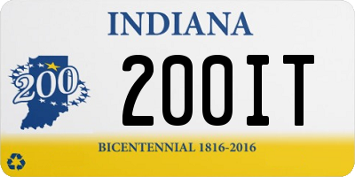 IN license plate 200IT