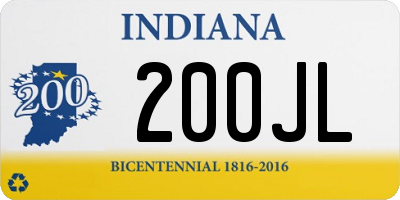IN license plate 200JL