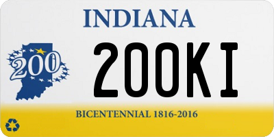 IN license plate 200KI