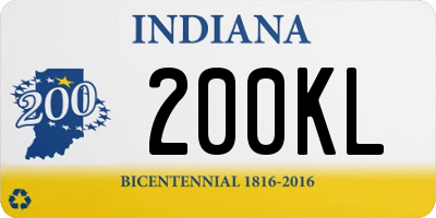 IN license plate 200KL