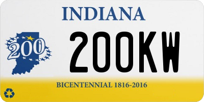 IN license plate 200KW