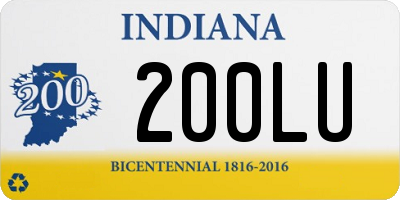 IN license plate 200LU