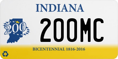 IN license plate 200MC