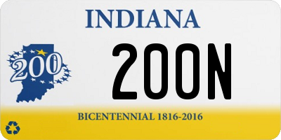 IN license plate 200N