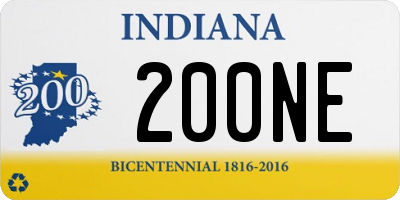 IN license plate 200NE