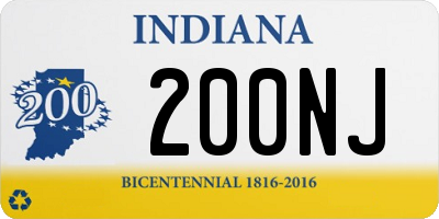 IN license plate 200NJ