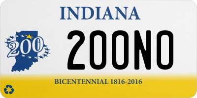 IN license plate 200NO