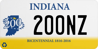 IN license plate 200NZ