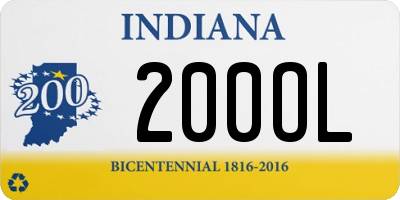 IN license plate 200OL