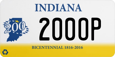 IN license plate 200OP