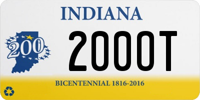 IN license plate 200OT