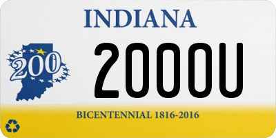 IN license plate 200OU