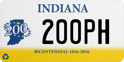 IN license plate 200PH