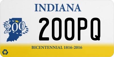 IN license plate 200PQ