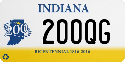 IN license plate 200QG